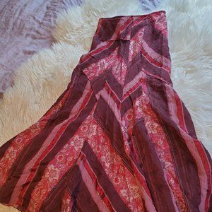 Per Una Maxi Skirt Beautiful Layered Striped Floral